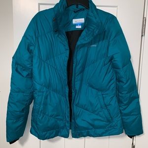 Women’s Columbia Green puffy zipper jacket